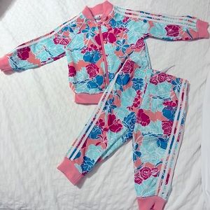 Adidas Floral Tracksuit 18M Baby Girl